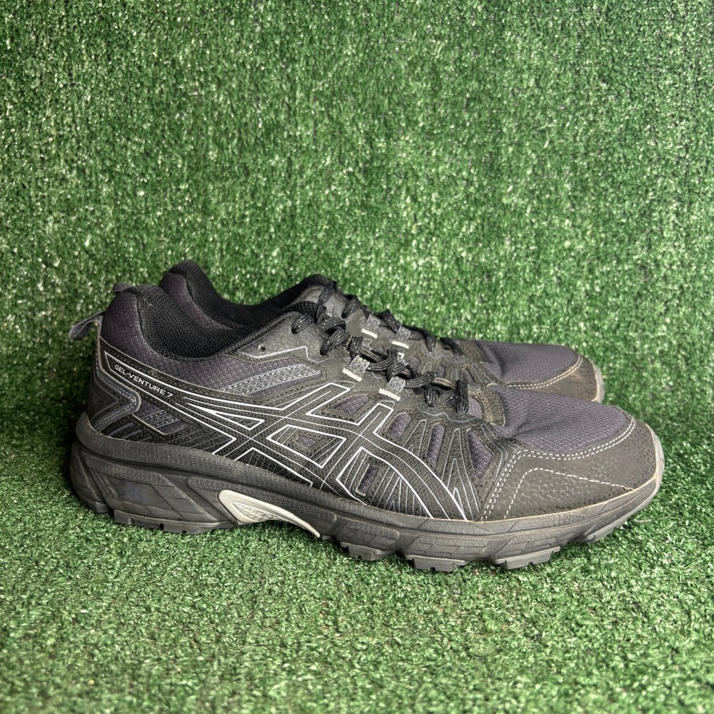ASICS Gel-Venture 7 Trail Running Gorpcore Sneaker Black Mens 11 4E Extra Wide